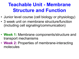 Membrane and Structure and Function (PowerPoint) Madison 2008