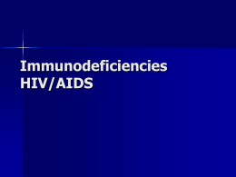 Immunodeficiencies HIV/AIDS