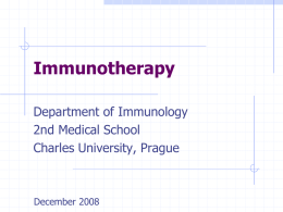 Možnosti imunomodulační léčby
