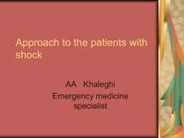 Approach to the patients with shock