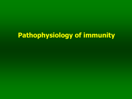 Pathophysiology of imunity