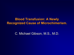 transfusion and microchimerism