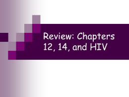 Review: Chapters 12 & 14 and HIV