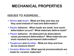 MSE536 Mechanical Properties