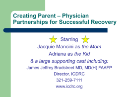 Creating Parent – Physician Partnerships for