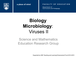 Biology: Microbiology: Viruses II