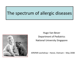 The spectrum of allergic diseases