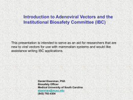 Introduction to Adenoviral Vectors