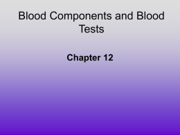 Blood Components and Blood Tests
