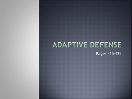 Ch 12 Adaptive Defense Mechanisms