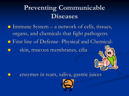Preventing Communicable Diseases