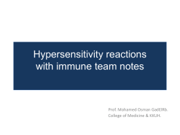 Hypersensitivity reactions.