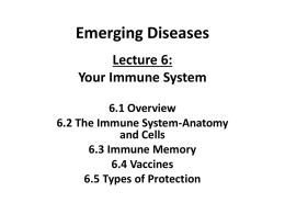 Set 6 Immune System and Vaccines