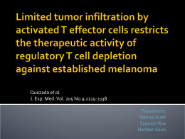 Limited cells restricts the therapeutic tumor infiltration by activated T