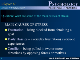 CHAPTER 17: STRESS AND HEALTH