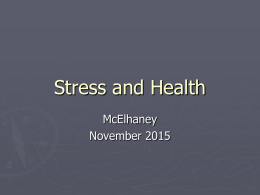 Ch. 15 Stress and Health