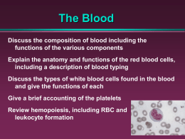 The Blood - MYP5BIOLOGY