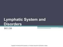 Lymphatic System and Disorders