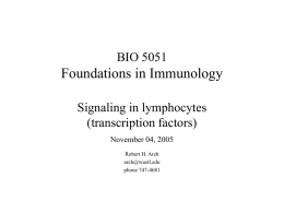 Foundations of Immunology (Bio 5051)