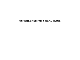 types of hypersensitivity reactions