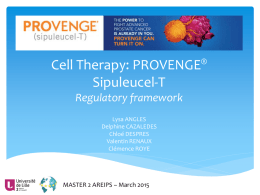 Cell Therapy: PROVENGE