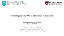 Circulating exosomal RNA signatures reflect changes in the