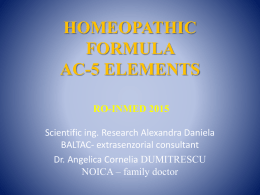 formula homeopatica ac-5 elemente - Dr. Dumitrescu