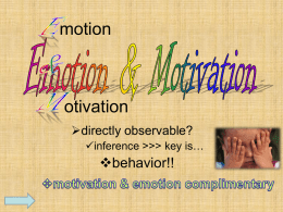 Ch8 Motivation Emotion
