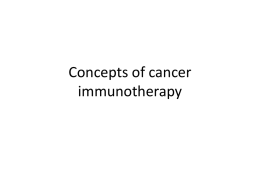 Concepts of cancer immunotherapy