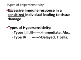 Types of Hypersensitivity