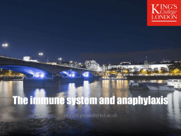 Anaphylaxis and the immune system - practice