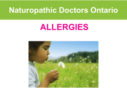 ALLERGIES Naturopathic Doctors Ontario Overactivity of the