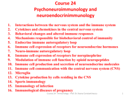 Course 24: Psychoneuroimmunology and neuroendocrinimmunology