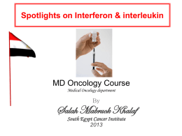spotlights on interleukin and interferon