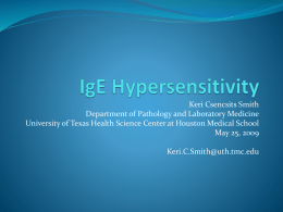 IgE Hypersensitivity