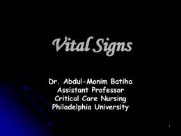 Vital Signs By Dr. Aida Abd El-Razek