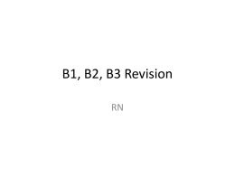 B1, B2, B3 Revision - Wednesfield High School