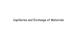 Capillaries and Exchange of Materials
