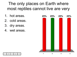 The only places on Earth where most reptiles cannot live are very