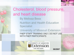 Cholesterol, blood pressure, and heart disease