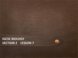 Lesson 7 - iGCSE Science Courses