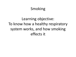 Smoking - Noadswood Science