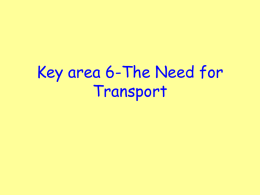 2.6 The need for transport