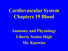 Chapter 19 Blood Lecture