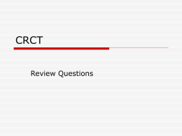 CRCT Review PPT