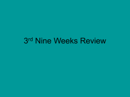3rd Nine Weeks Review