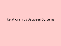 Relationships Between Systems