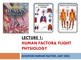 Human factor and flight physiology