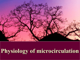 29 Physiology of microcirculation