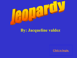 Jacqueline Jeopardy